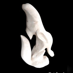 Primitive Dog Sculpture Sandstone Figurine‎ Large